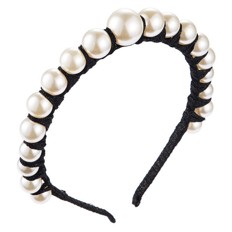 Europe And The United States Set Pearl Hair Hoop Winding Thin Edge Hair Accessories Fashion Head Buckle display picture 6
