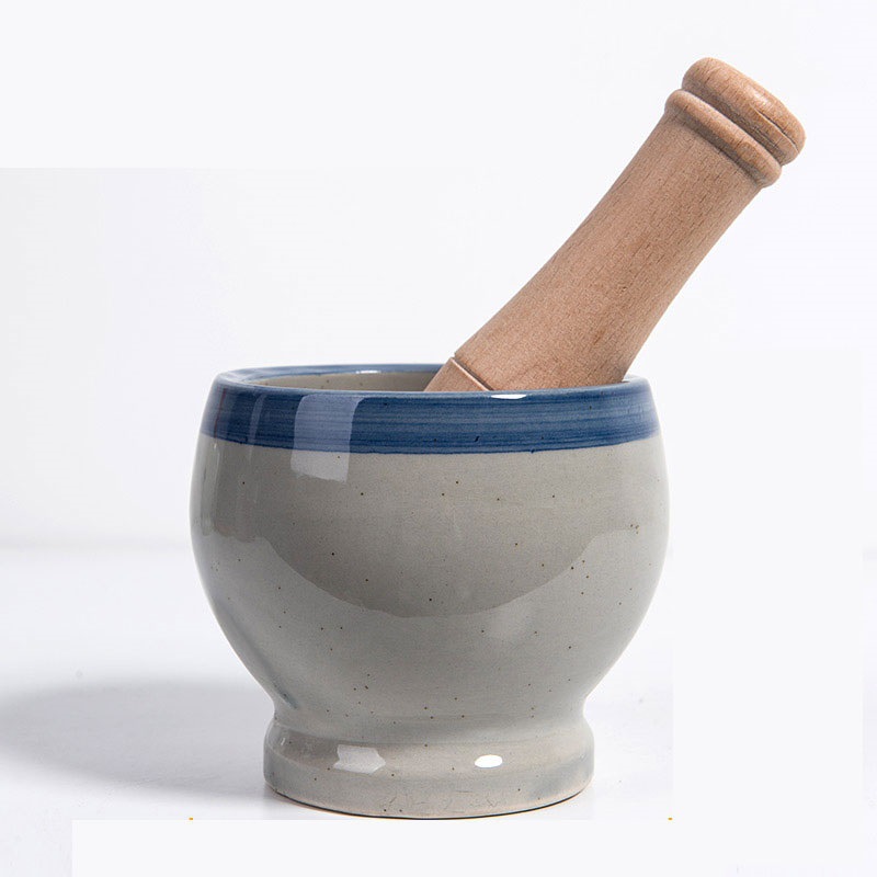 蒜臼子家用捣蒜器手动捣碎研磨器石臼捣碎罐蒜泥擂钵压青石器|ru