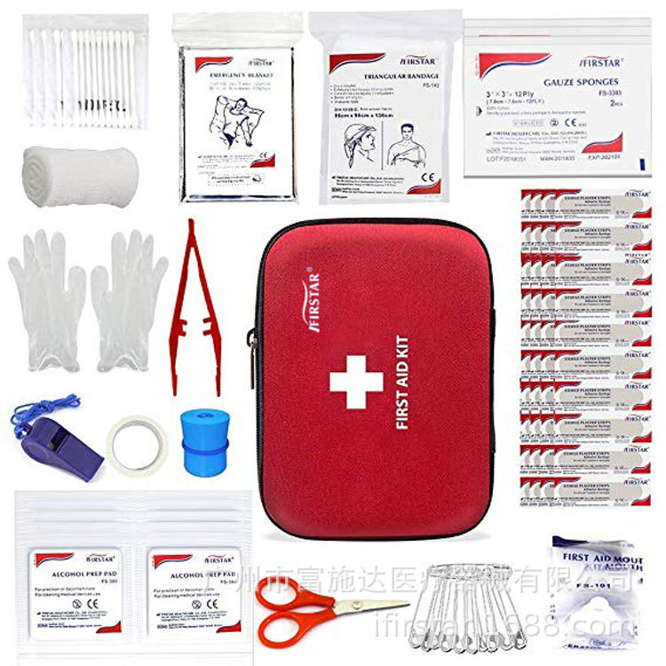 跨境出口18种117组件FIRST AID KIT家庭急救包户外急救包应急包-阿里巴巴
