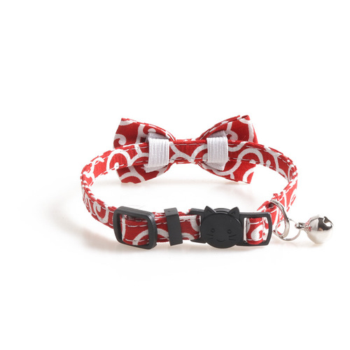 Aming New Product Icicle Color Cat Collar with Bow, Butterfly Bow Cat Collar, Dog and Cat Collar with Bell, Breathable