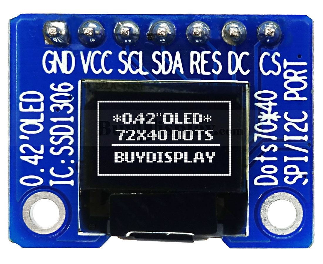 Serial SPI I2C White 0.42 inch