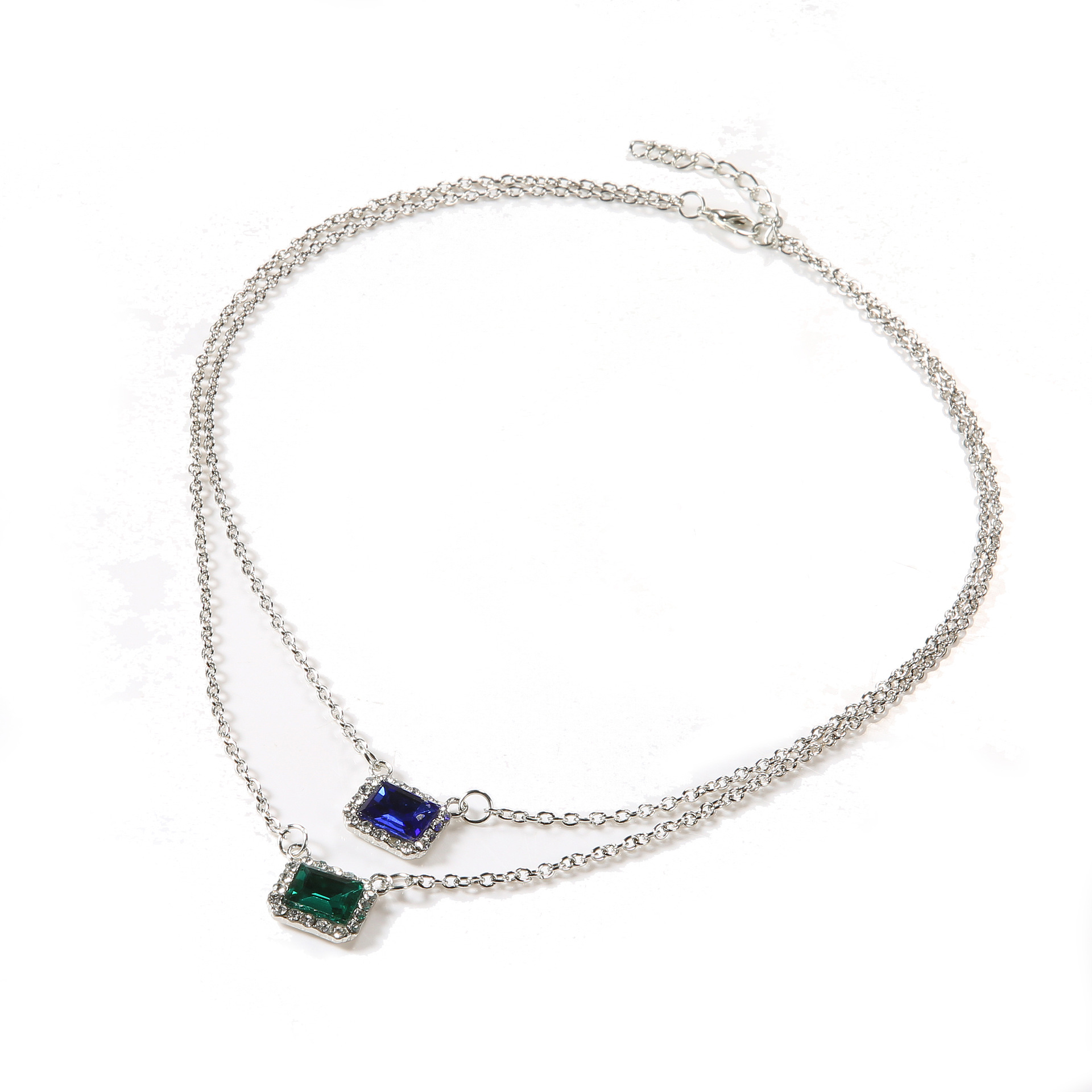New Chain Set Fashion Popular Rhinestone Chain Multi-layer Necklace Accessories Wholesale display picture 3