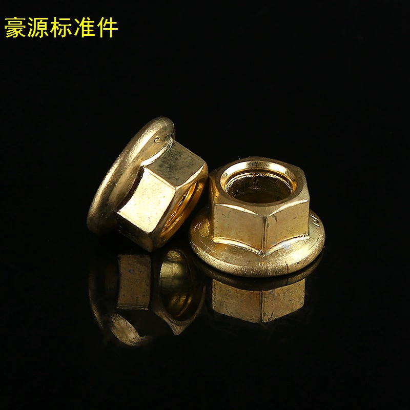 Оптовая Продажа с фабрики медная Фланцевая гайка плоская Фланцевая крышка Плоская Фланцевая гайка медная Фланцевая гайка может быть настроена