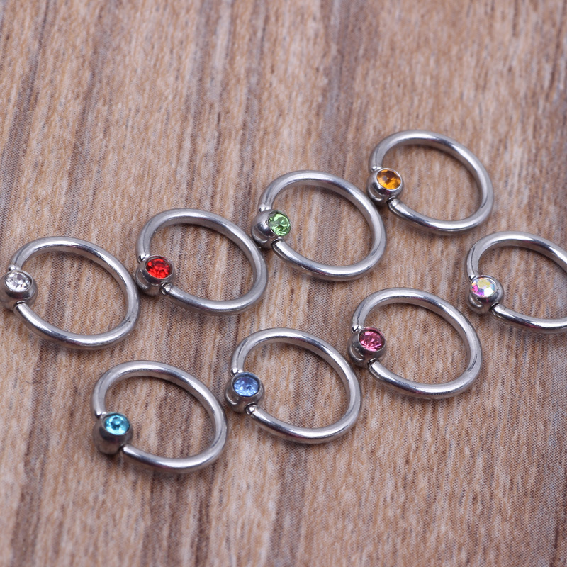 Colorful Plated Nose Ring Hoop 316L Surgical Steel Body Piercing Jewelry for Women detail image 9
