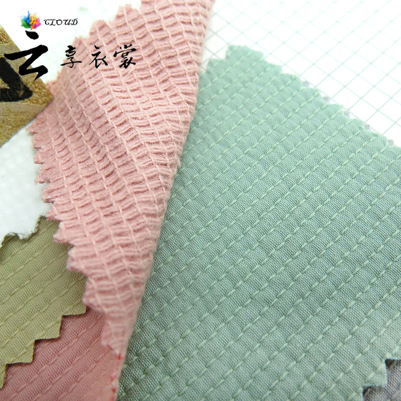 大提花雙層波浪布料 全棉休閑服戶外服面料 夾克沖鋒衣滑雪服布料