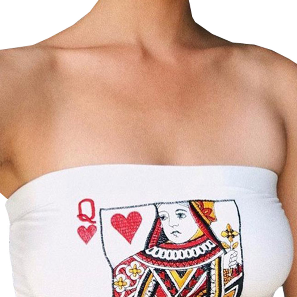 Playing Cards Print Base Tube Top NSHEQ55267