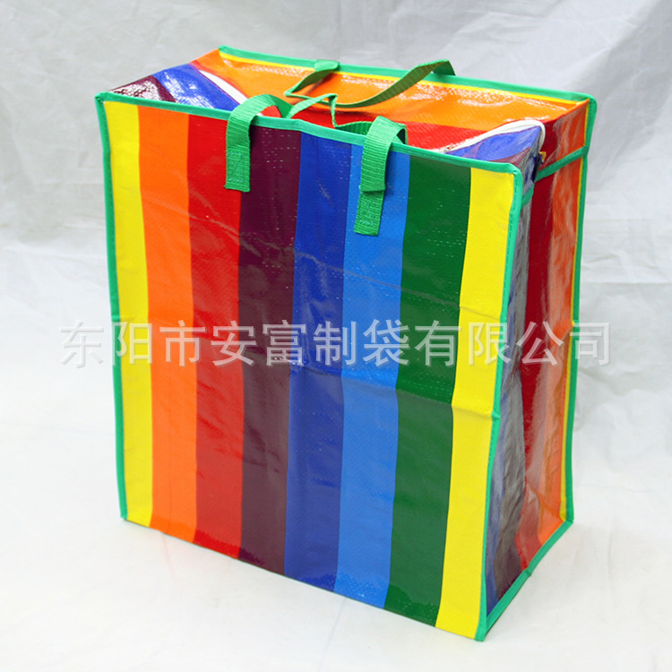 工厂定制各种尺寸彩色手提编织袋 覆膜加厚塑料编织袋 大号批发