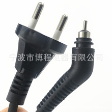 韩国旋转插头kc认证电源线韩式韩规延长线2两插K02插头带八字尾