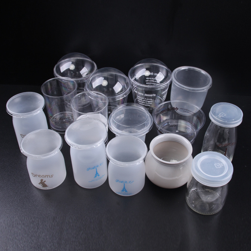 透明硬塑料玻璃瓶一次性塑料布丁杯冰淇淋杯慕斯杯提拉米苏杯