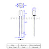 3mm Direct Plugs Photo Micromagnetic LED Pipe Light Photo Receive Pipe Photo Receive Diodes Light Sensor