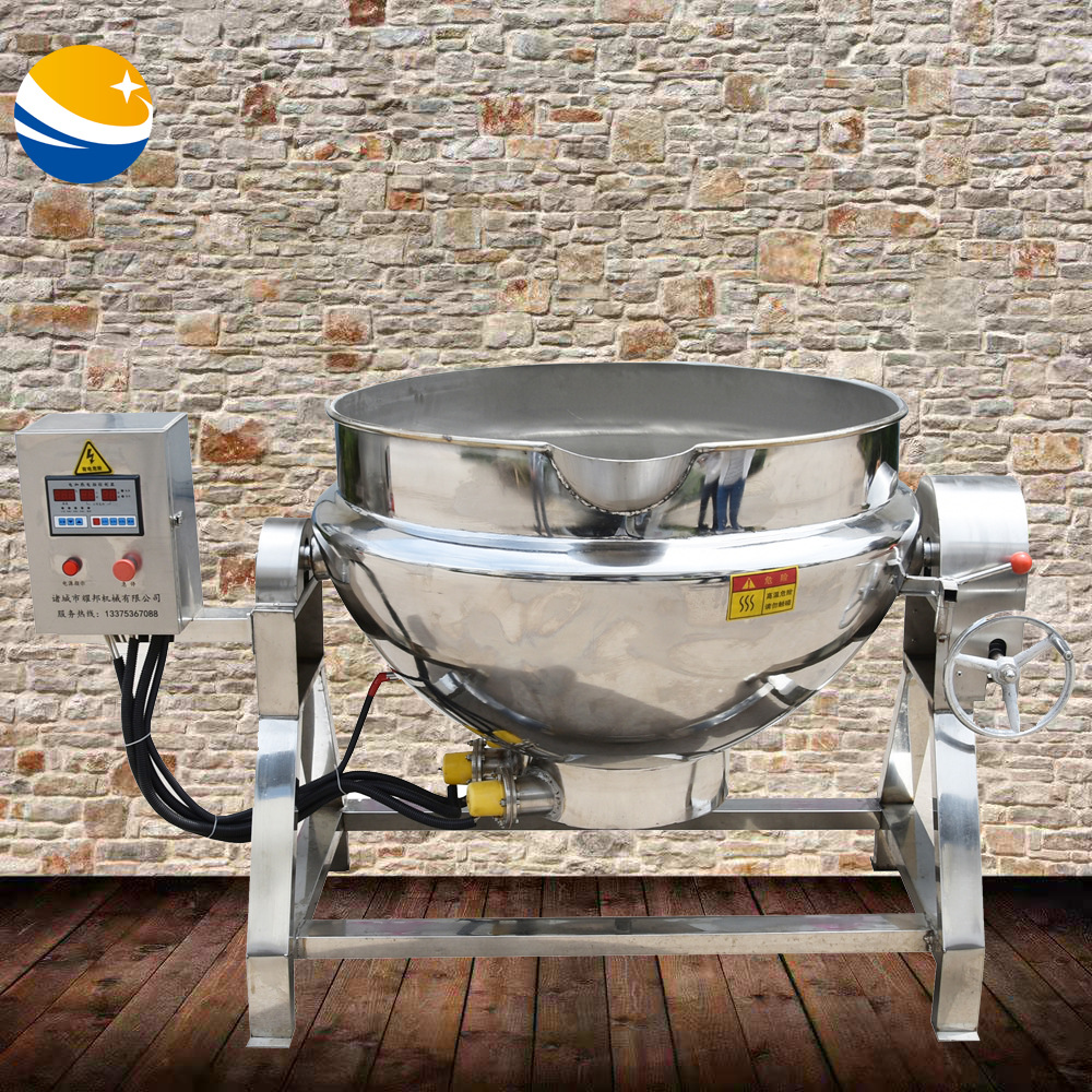 大型羊汤熬煮锅 定制电加热导热油夹层锅 不锈钢可倾式炖汤机器