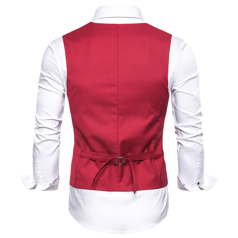 Estilo coreano de los hombres chaleco traje Los sin mangas los hombres chaleco traje chaleco casual negocios profesional formal moda