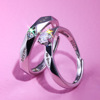 Korean version of hot selling couples, finger -plated Platinum Plated Platinum Men and Women's Ring Her King His Queen