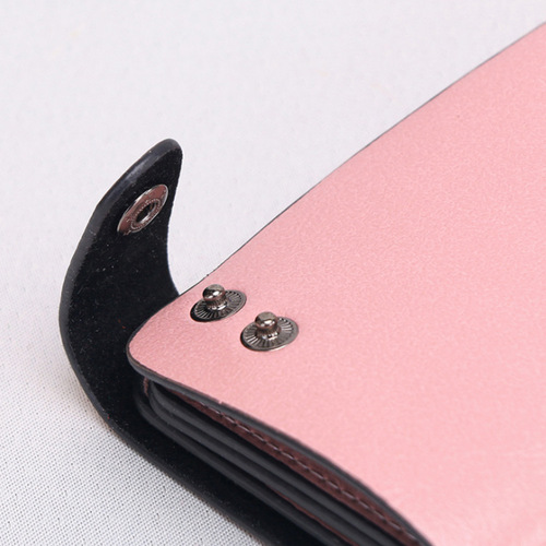 Long PU large capacity rotating multi-card slot business card ID card holder female card holder leather case