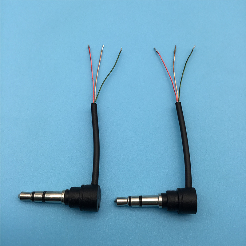 Enameled Manufacturer 3.5 stereo Elbow Audio line 8*0.08 Enameled Bluetooth Headphone cable