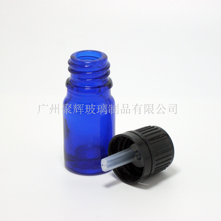 批发5ml蓝色精油瓶YB精油瓶 国产进口大头小头保险盖防盗盖