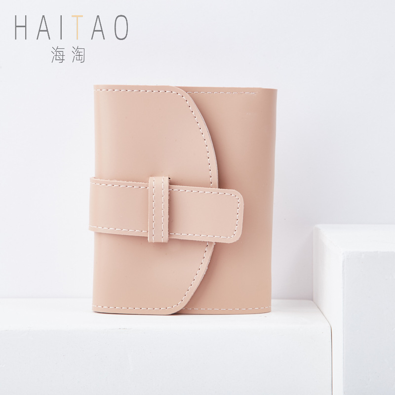 Cartera corta pequeña de tres pliegues para damas OEM/ODM procesamiento personalizado