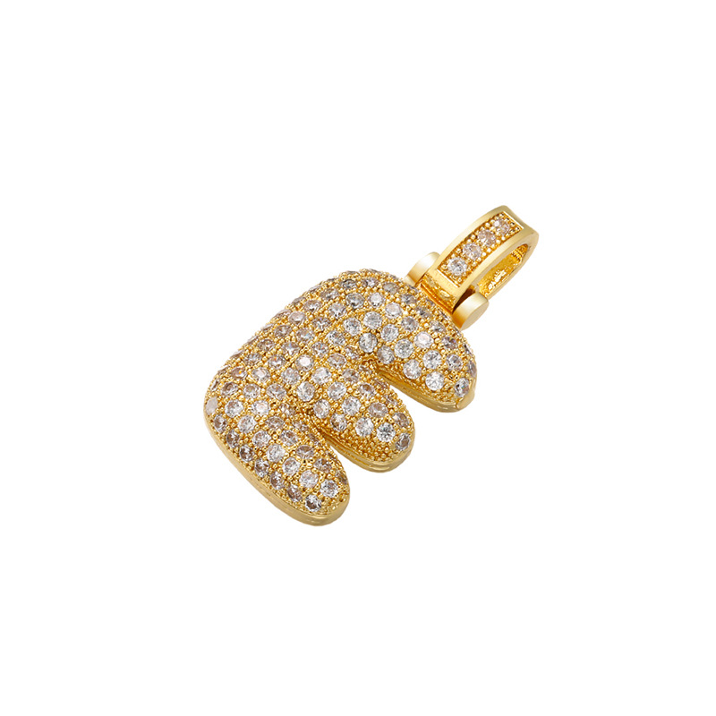 6g Weight Pendant Jewelry Making Type Zircon Inlay Material DIY Jewelry Accessories Classification 1 Piece Quantity Copper Material Letter Pattern All Seasons Season Polished Finish Plating Design Hip-Hop Style White, Gold Color 1 Piece Copper Zircon Bubble Letter Polished Pendant DIY Jewelry Accessories 6