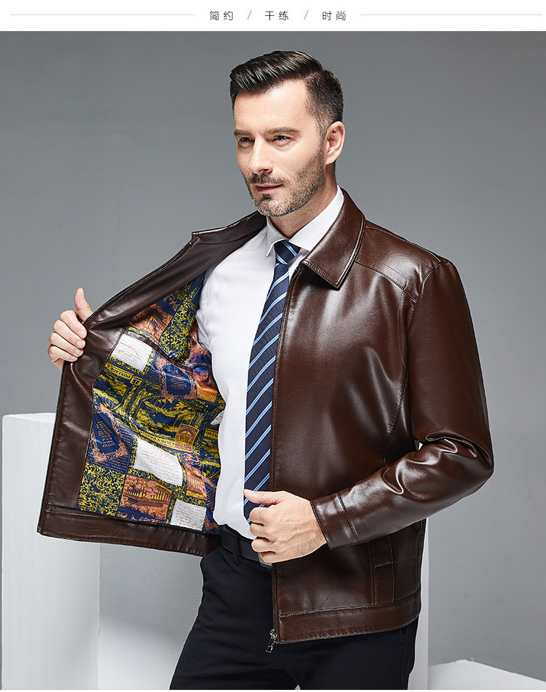 Veste en cuir homme - Ref 3443727 Image 32