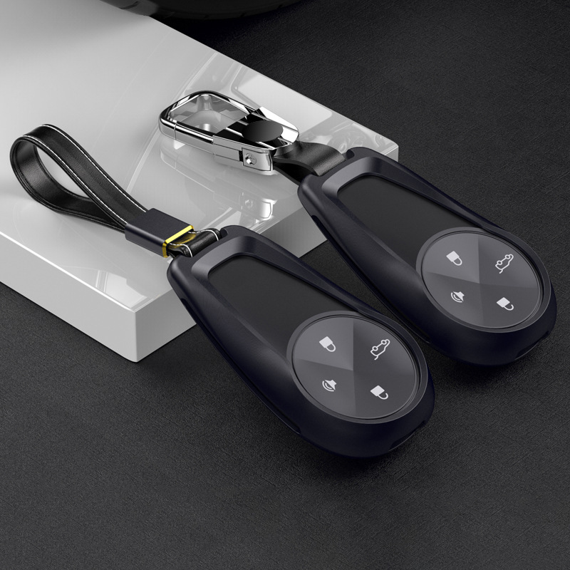 適用于蔚來es8鑰匙套es6改裝包裝飾扣汽車殼金屬鑰匙殼套鑰匙套