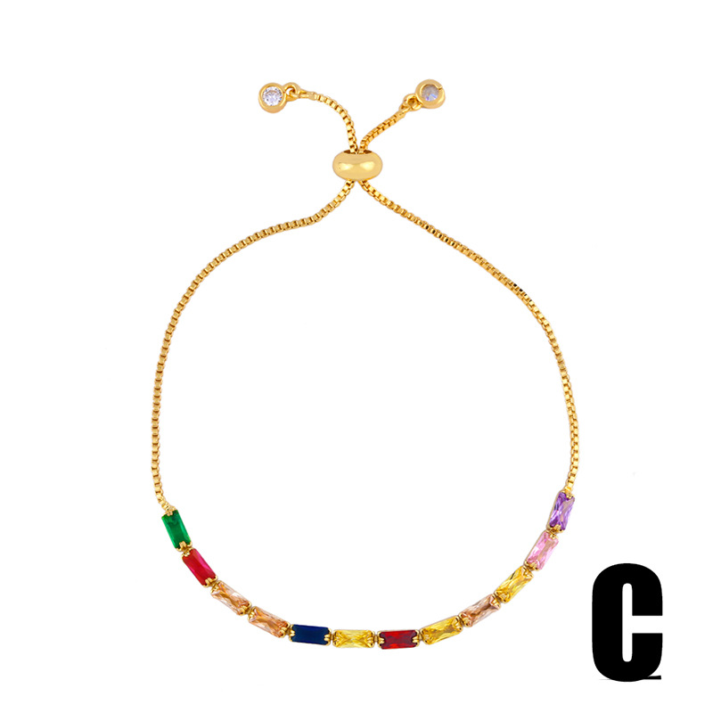 Micro inlay color zircon demon eye bracelet wholesale