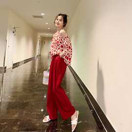 法国小众洋气网红减龄女神御姐范轻熟风气质很仙的两件套装裤子秋