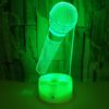 Colorful microphone, LED creative table lamp, 3D, remote control, Birthday gift