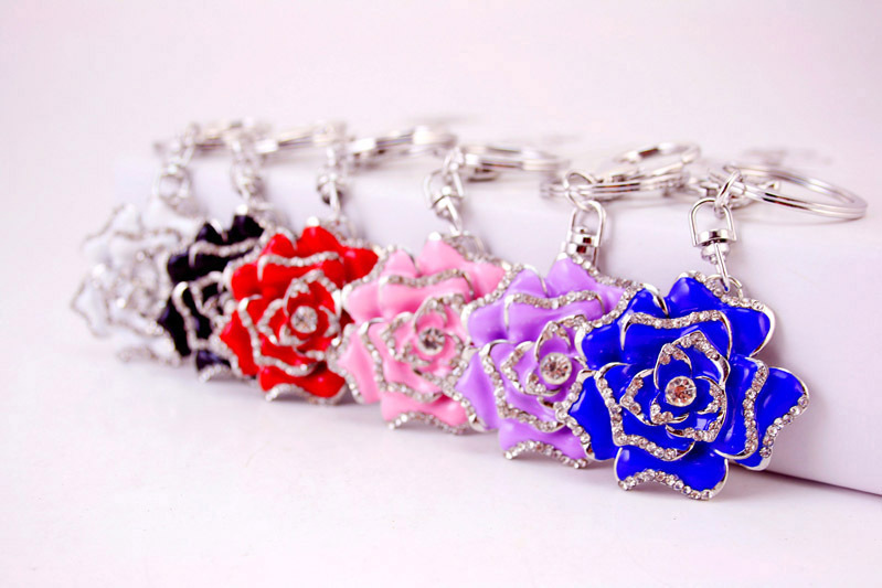 Porte-clés Pendentif En Métal Rose display picture 2