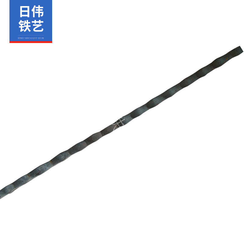 供应1000mm 14×14 锻打铁艺配件 阁楼楼梯花护栏围栏立杆