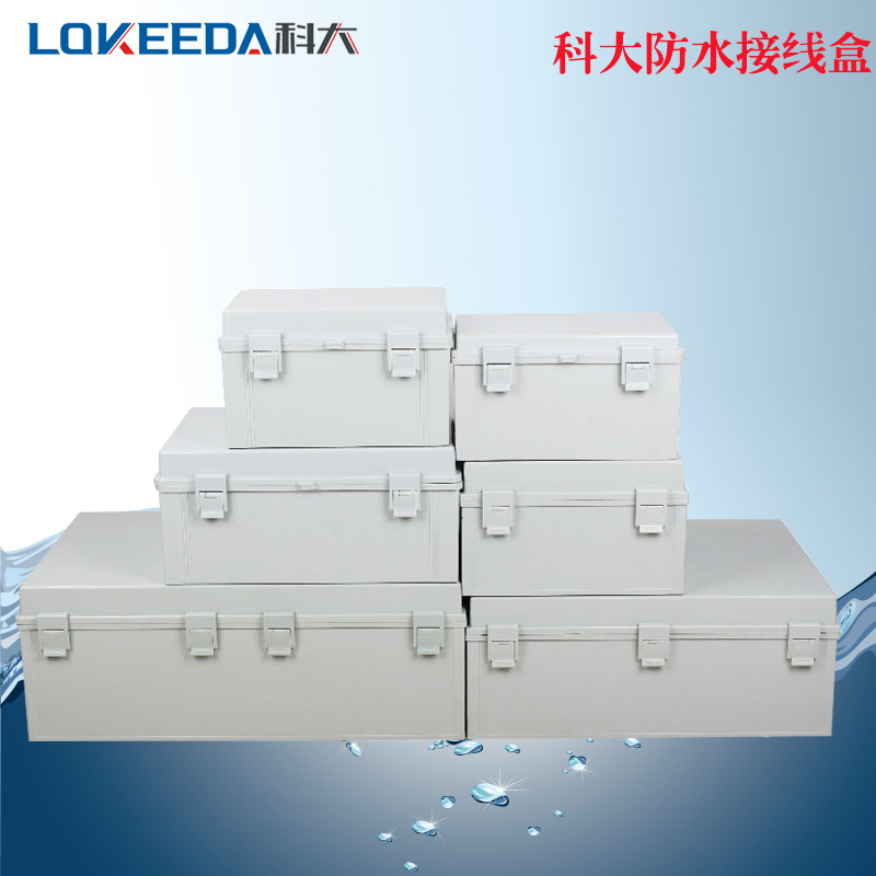 wholesale Direct selling electrical equipment control Box Plastic Watertight caisson Hinge Hasp type waterproof Distribution box Rainproof box