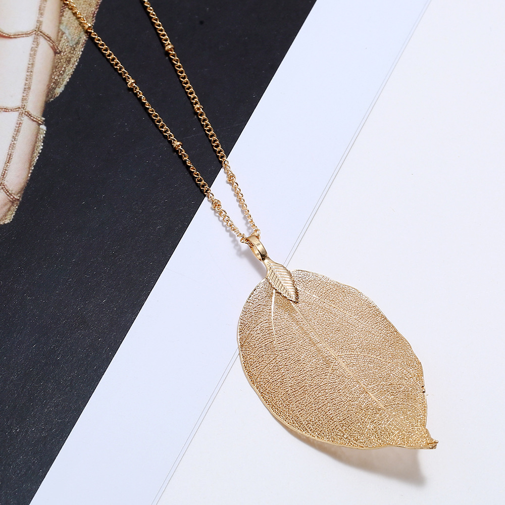 fashion metal geometric Y-shaped pendant long necklace