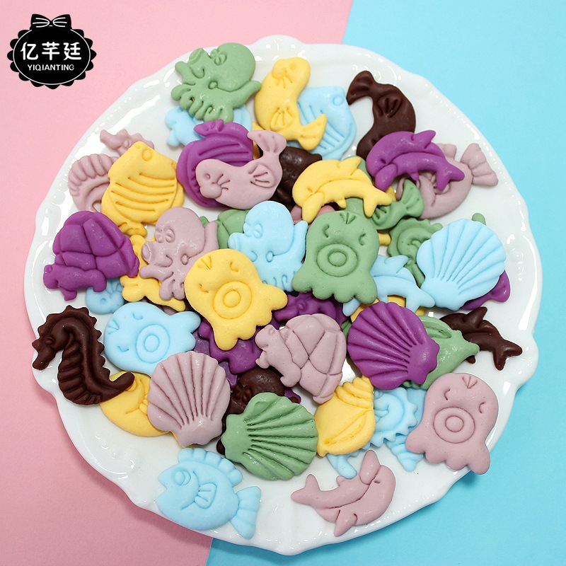 DIY仿真果蔬饼干树脂配件 奶油手机壳贴片 创意食玩饰品配饰