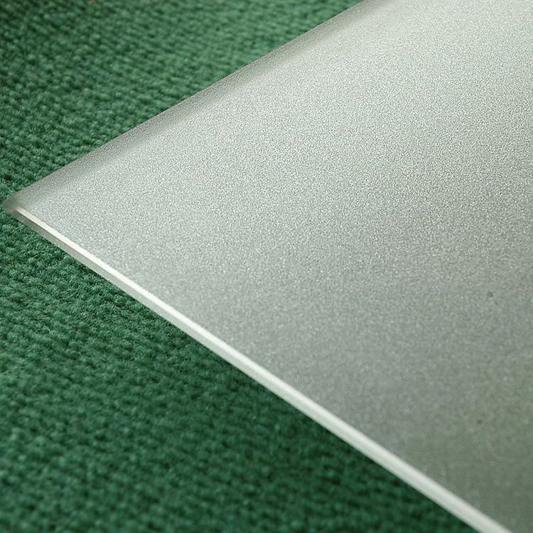 3MM磨砂玻璃钢化喷砂玻璃 磨砂幕数可做到110以上