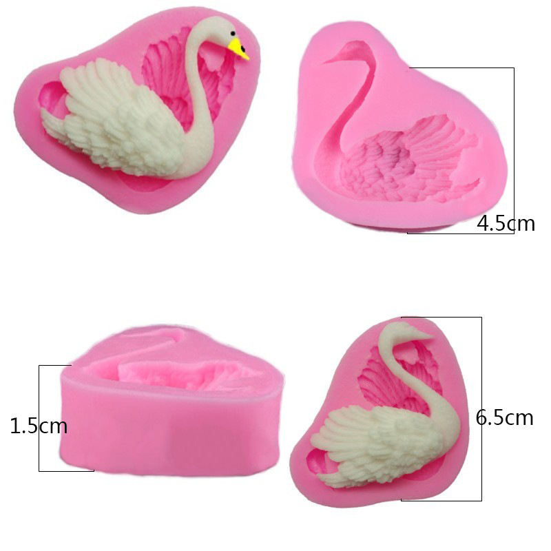 DIY巧克力 朱古力蛋糕翻糖装饰工具烘焙模具 硅胶模具 小天鹅造型