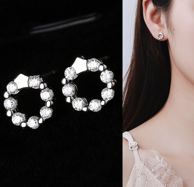 時尚熱賣韓版耳釘 925純銀針流星耳釘 氣質百搭防過敏耳飾品批發