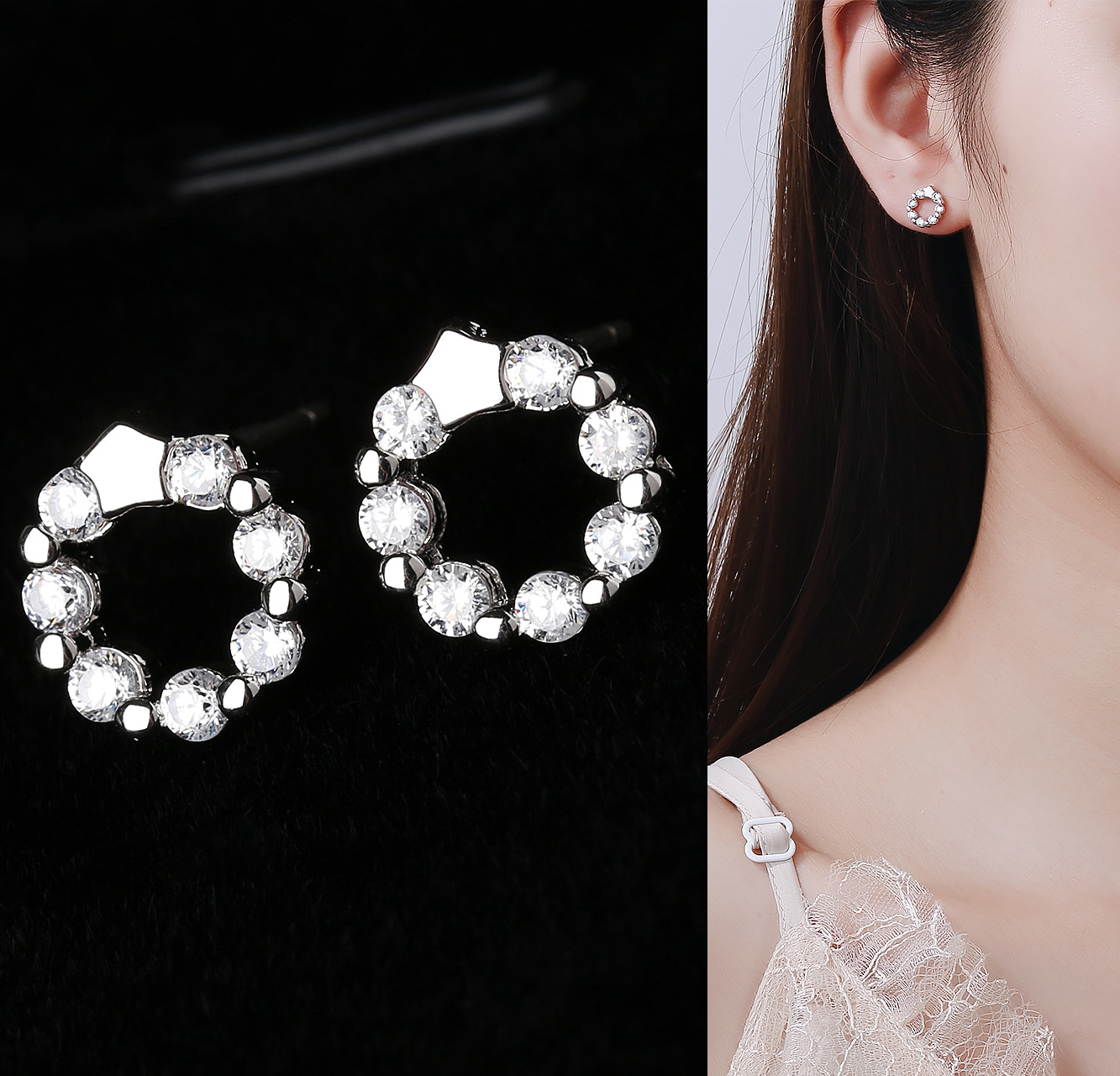 時尚熱賣韓版耳釘 925純銀針流星耳釘 氣質百搭防過敏耳飾品批發