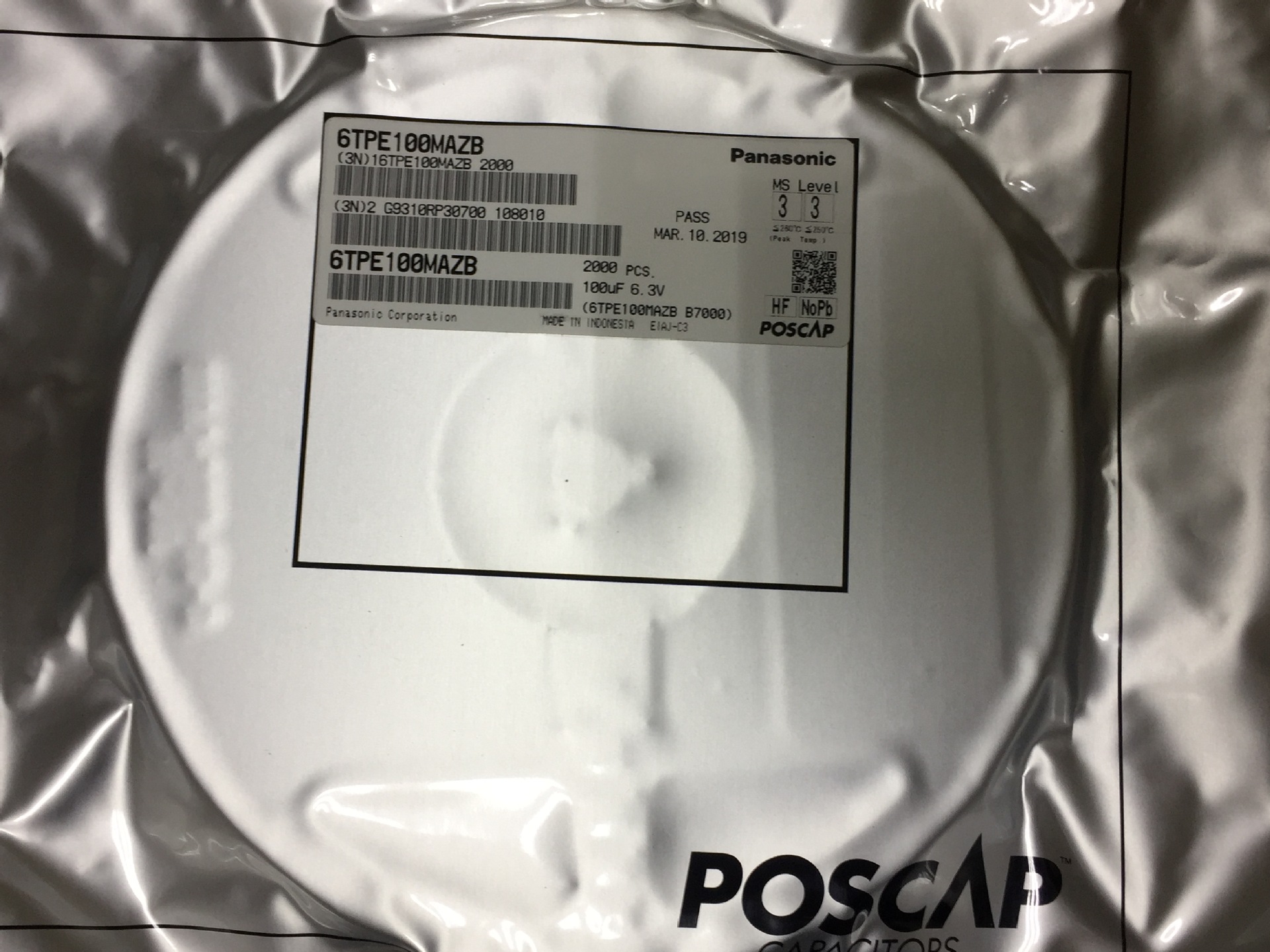 供应panasonic固态电容6TPE100MAZB