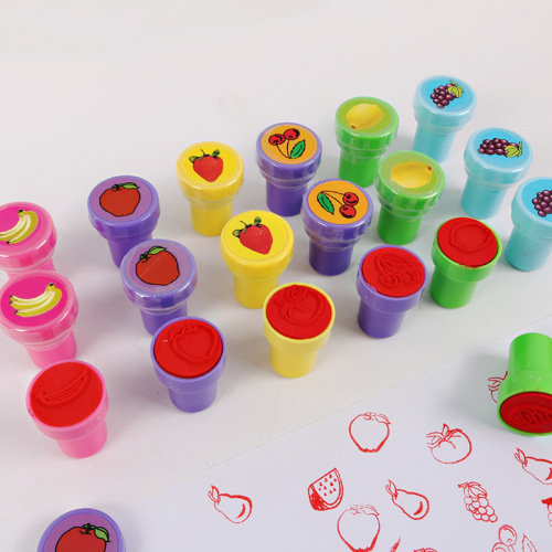 (Fruit) Cute Cartoon Seal Kindergarten Teacher Comments for Children and Students Baby Encouragement Seal with Words No Need