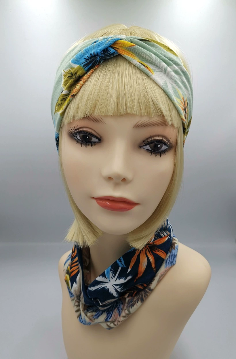 Knitted ethnic elastic headband, European style, ethnic style, direct factory sales