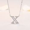 Wife's romantic travel same silver -plated DIY your name My surname 26 English letters and female necklaces