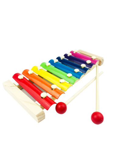 Infants and young children wooden eight-note hand knocking piano early education baby educational musical instrument toy 1-2-3 years old small wooden knocking