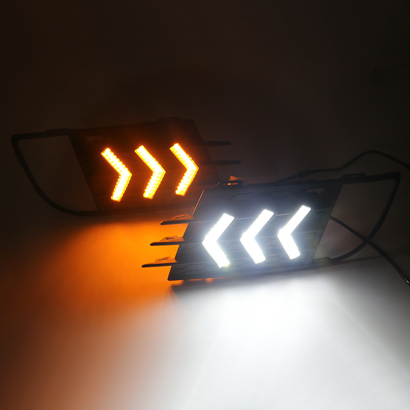 13 Modelo 14 Modelo 15 modelo Tiguan Luz de marcha diurna nueva Tiguan especial LED modificación de la luz de marcha diurna con luz de guía de dirección