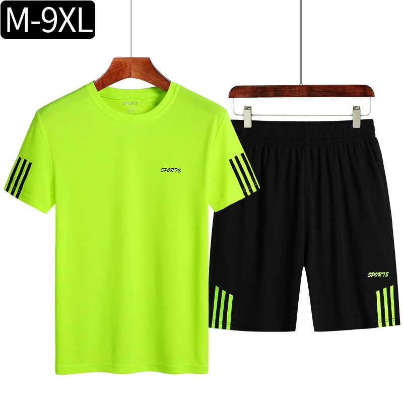 Летний спортивный костюм, Мужская быстросохнущая футболка больших размеров, быстросохнущая одежда, уличная одежда для фитнеса с короткими рукавами, культурная рубашка, командная индивидуальная