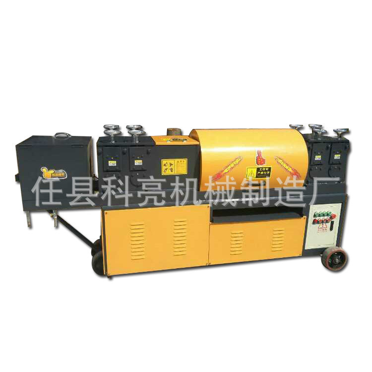 弯曲钢管调直机新款三合一双除锈型钢管调直除锈刷漆一体机