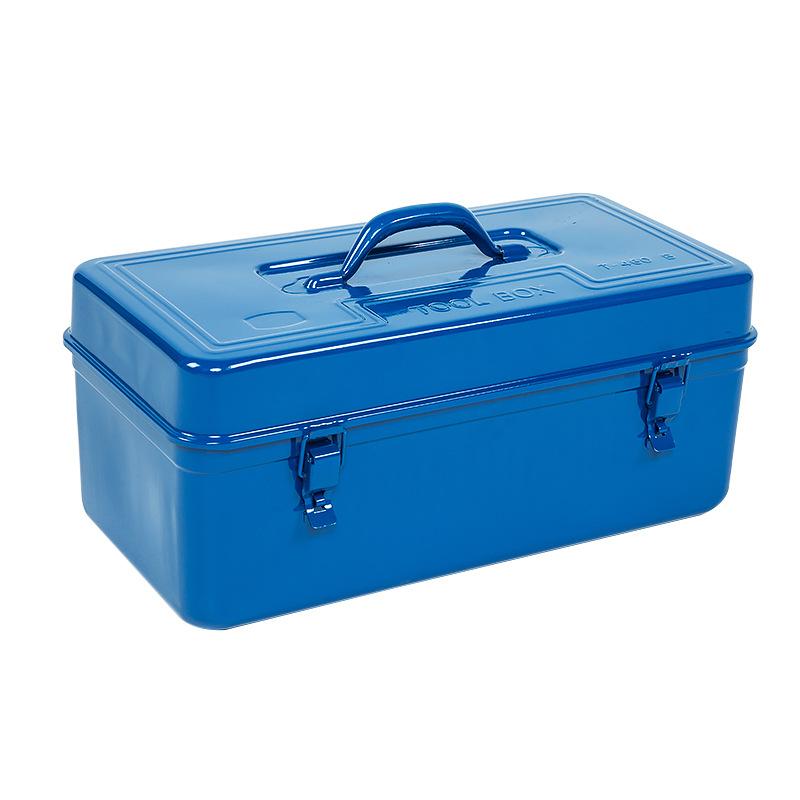 Qiyao caja de herramientas de hierro de una sola capa mantenimiento de apoyo reparación automática caja de almacenamiento del hogar caja de herramientas de hardware CAJA DE ARTE