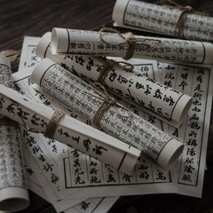 Retro Chinese style ancient scrolls, model room soft decoration accessories, props, ancient book page photography and photo props