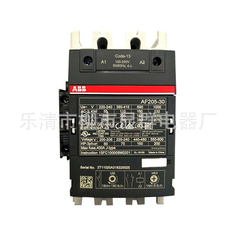 ABB 交直流接触器 AF205-30-11-14 100-250V50/60HZ-DC