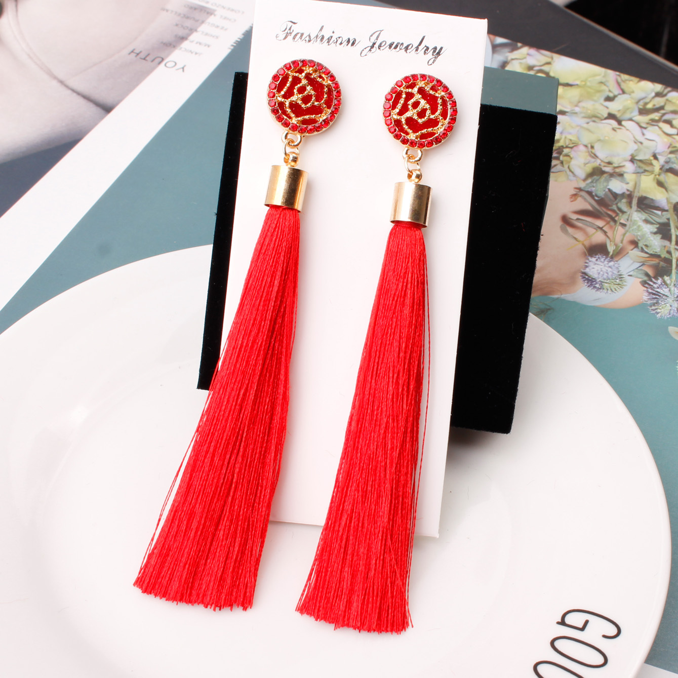 Fashion Printing Alloy Plating Women's Earrings 1 Pair display picture 2
