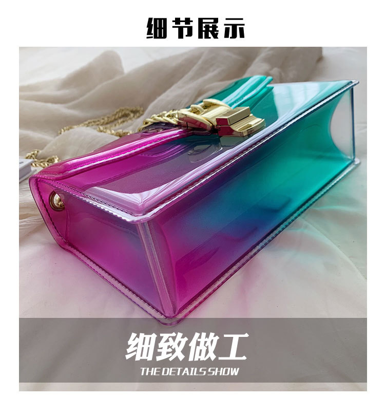 Fashion Transparent Candy Color Chain Messenger Bag display picture 28