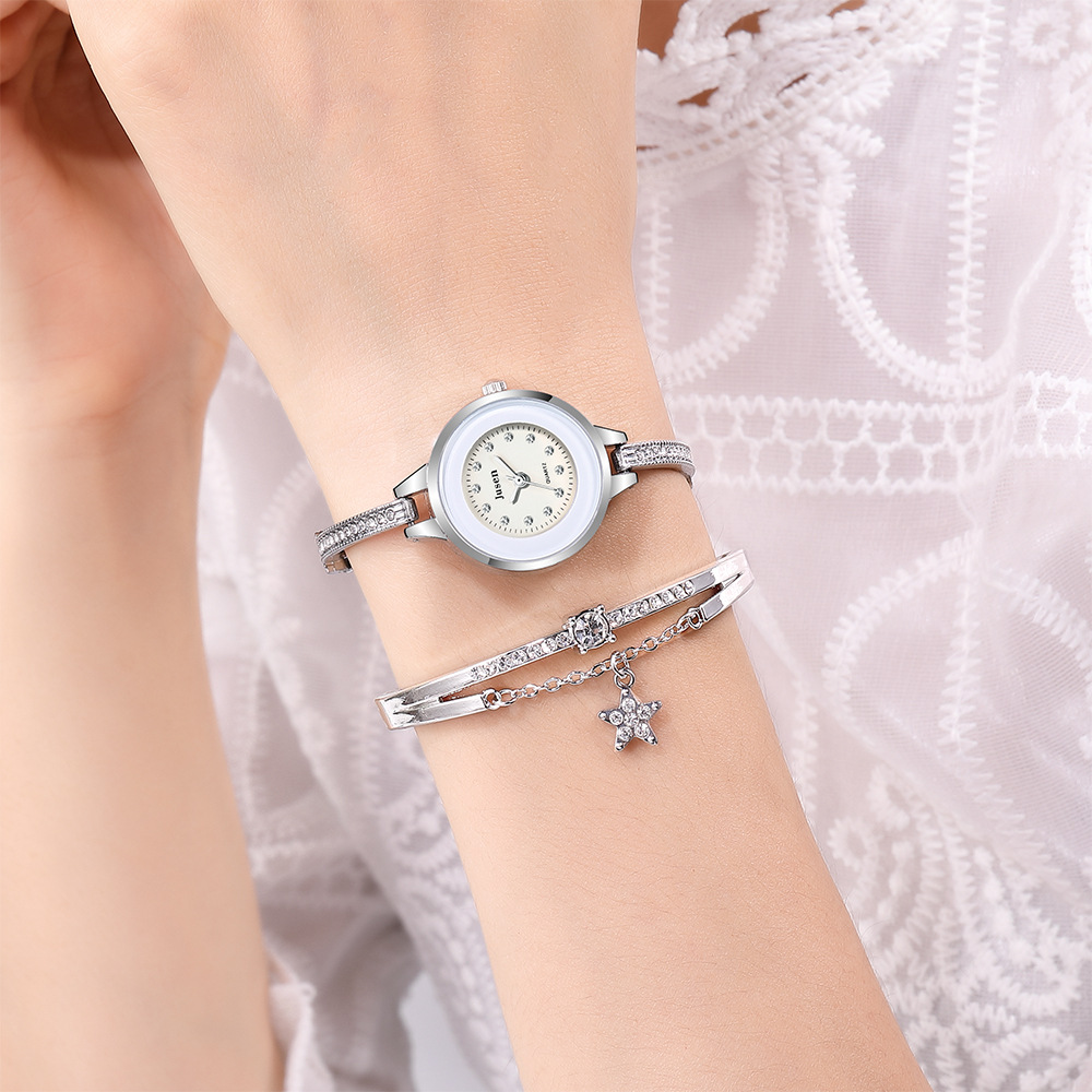 Jusen Jusen Trend Diamant Mdchen Armband Uhr Mode Studenten Uhr einfache kleine und vielseitige Damen uhrpicture3